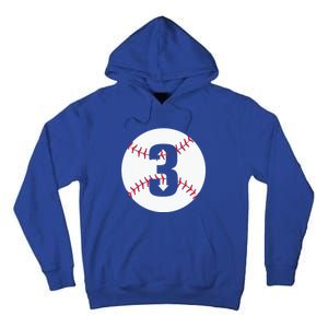 Funny 3 Up 3 Down Baseball Graphic Design Baseball Gift Tall Hoodie