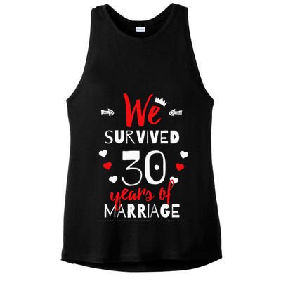 Funny 30th Wedding Anniversary Gifts For Couples Ladies PosiCharge Tri-Blend Wicking Tank