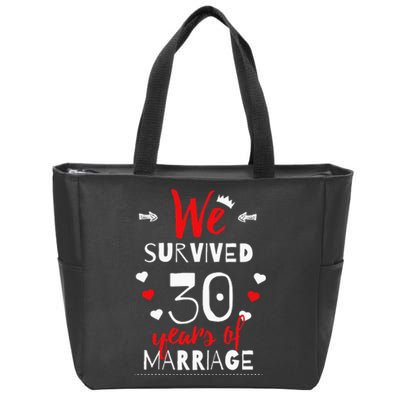 Funny 30th Wedding Anniversary Gifts For Couples Zip Tote Bag