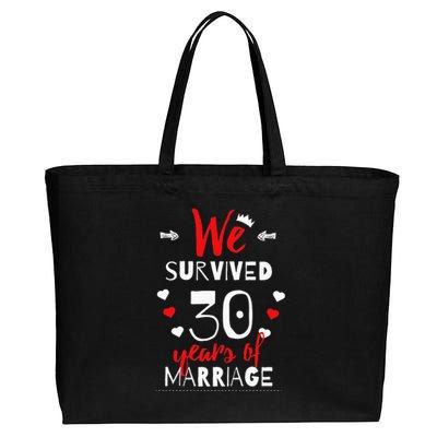 Funny 30th Wedding Anniversary Gifts For Couples Cotton Canvas Jumbo Tote