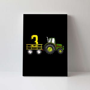 Farm 3 Year Old Barnyard Boy 3rd Birthday Tractor Canvas