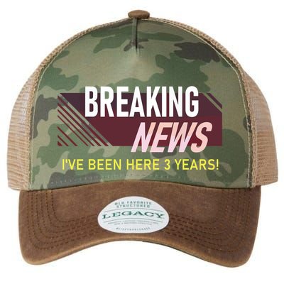 Funny 3 Year Work Anniversary 3rd Employee Appreciation Meme Legacy Tie Dye Trucker Hat