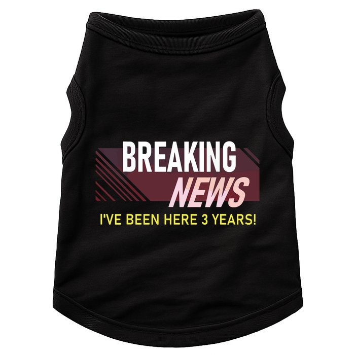 Funny 3 Year Work Anniversary 3rd Employee Appreciation Meme Doggie Tank