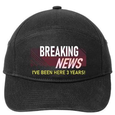 Funny 3 Year Work Anniversary 3rd Employee Appreciation Meme 7-Panel Snapback Hat