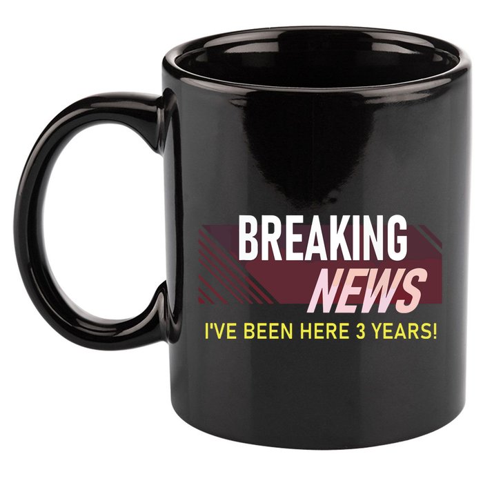 Funny 3 Year Work Anniversary 3rd Employee Appreciation Meme 11oz C Handle Ceramic Mug