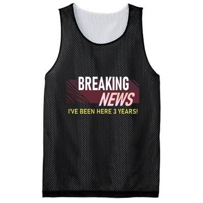 Funny 3 Year Work Anniversary 3rd Employee Appreciation Meme Mesh Reversible Basketball Jersey Tank