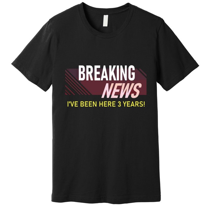 Funny 3 Year Work Anniversary 3rd Employee Appreciation Meme Premium T-Shirt