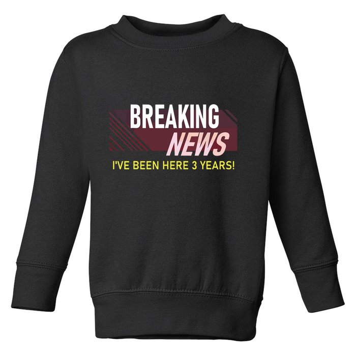 Funny 3 Year Work Anniversary 3rd Employee Appreciation Meme Toddler Sweatshirt