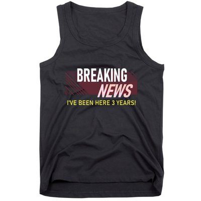 Funny 3 Year Work Anniversary 3rd Employee Appreciation Meme Tank Top