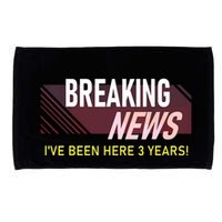 Funny 3 Year Work Anniversary 3rd Employee Appreciation Meme Microfiber Hand Towel