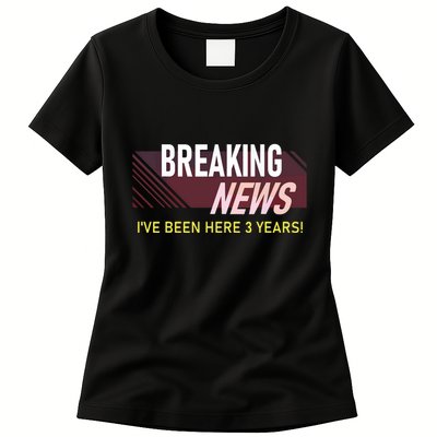 Funny 3 Year Work Anniversary 3rd Employee Appreciation Meme Womens T-Shirt