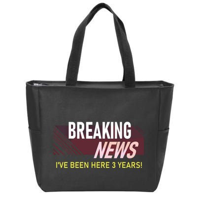 Funny 3 Year Work Anniversary 3rd Employee Appreciation Meme Zip Tote Bag