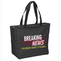 Funny 3 Year Work Anniversary 3rd Employee Appreciation Meme Zip Tote Bag