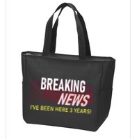 Funny 3 Year Work Anniversary 3rd Employee Appreciation Meme Zip Tote Bag