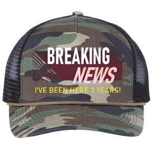 Funny 3 Year Work Anniversary 3rd Employee Appreciation Meme Retro Rope Trucker Hat Cap