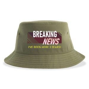 Funny 3 Year Work Anniversary 3rd Employee Appreciation Meme Sustainable Bucket Hat