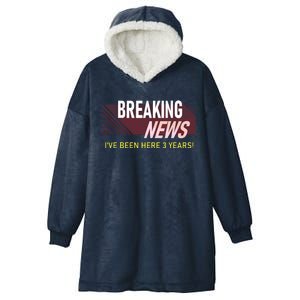 Funny 3 Year Work Anniversary 3rd Employee Appreciation Meme Hooded Wearable Blanket