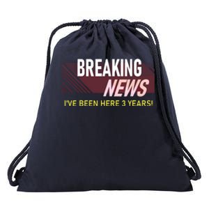 Funny 3 Year Work Anniversary 3rd Employee Appreciation Meme Drawstring Bag