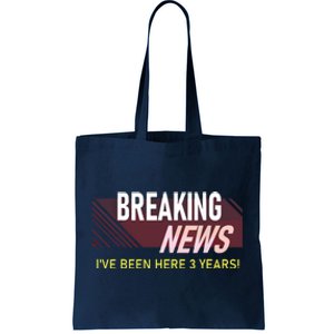 Funny 3 Year Work Anniversary 3rd Employee Appreciation Meme Tote Bag