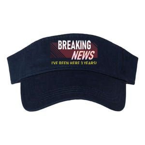 Funny 3 Year Work Anniversary 3rd Employee Appreciation Meme Valucap Bio-Washed Visor