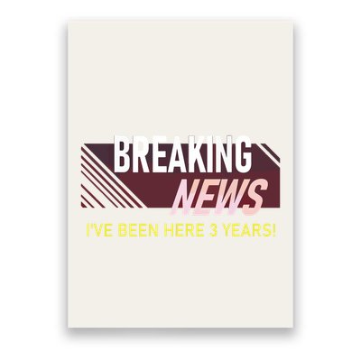 Funny 3 Year Work Anniversary 3rd Employee Appreciation Meme Poster