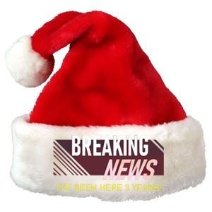 Funny 3 Year Work Anniversary 3rd Employee Appreciation Meme Premium Christmas Santa Hat