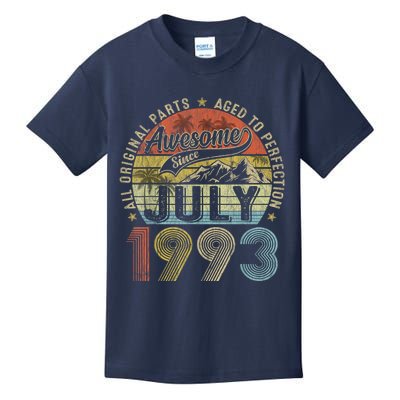 Funny 30 Year Old July 1993 Vintage Retro 30th Birthday Kids T-Shirt