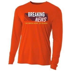 Funny 35 Year Work Anniversary 35th Employee Appreciation Cooling Performance Long Sleeve Crew