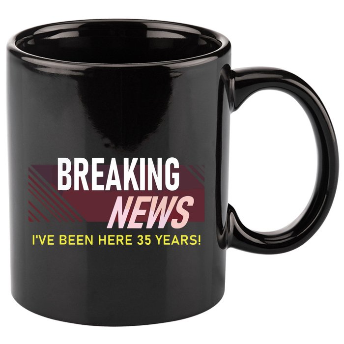 Funny 35 Year Work Anniversary 35th Employee Appreciation 11oz C Handle Ceramic Mug