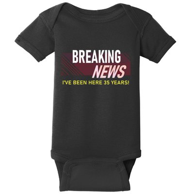 Funny 35 Year Work Anniversary 35th Employee Appreciation Baby Bodysuit