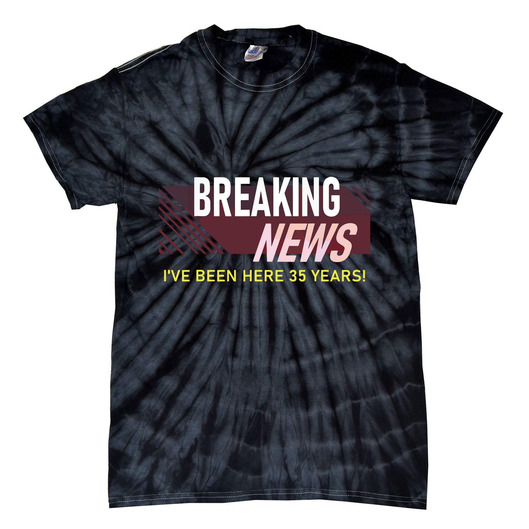 Funny 35 Year Work Anniversary 35th Employee Appreciation Tie-Dye T-Shirt