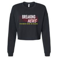 Funny 35 Year Work Anniversary 35th Employee Appreciation Cropped Pullover Crew