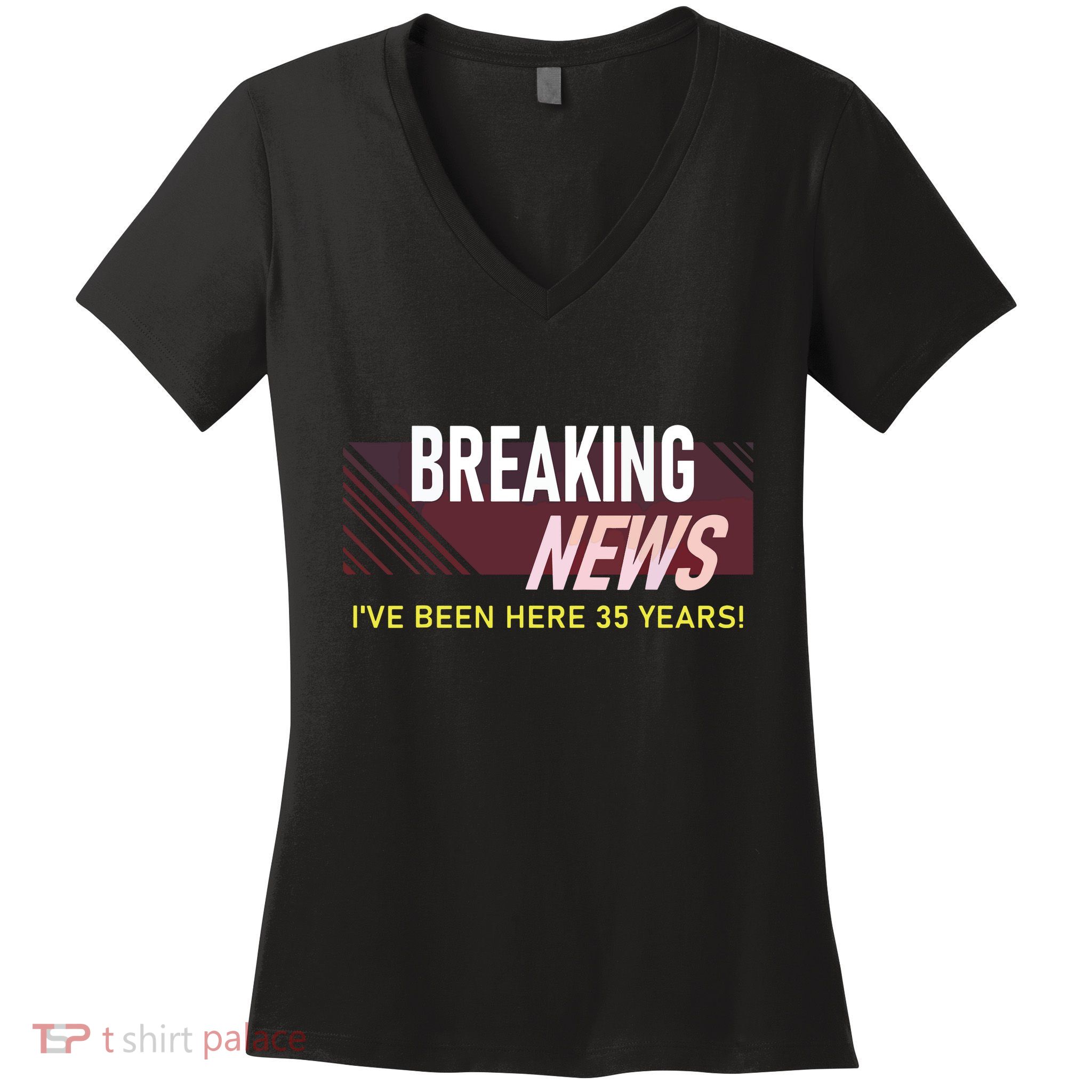 Funny 35 Year Work Anniversary 35th Employee Appreciation Women's V-Neck T-Shirt