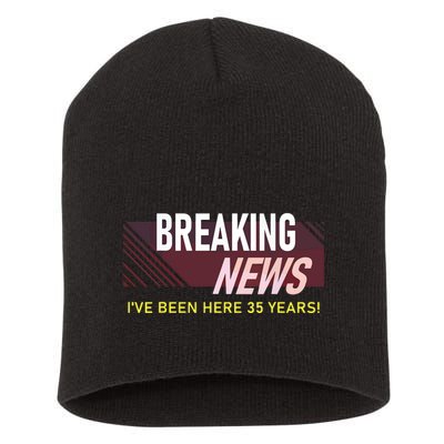 Funny 35 Year Work Anniversary 35th Employee Appreciation Short Acrylic Beanie