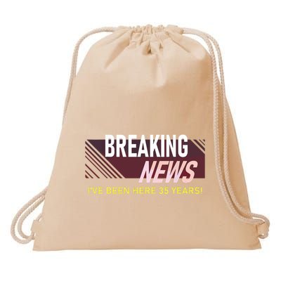 Funny 35 Year Work Anniversary 35th Employee Appreciation Drawstring Bag