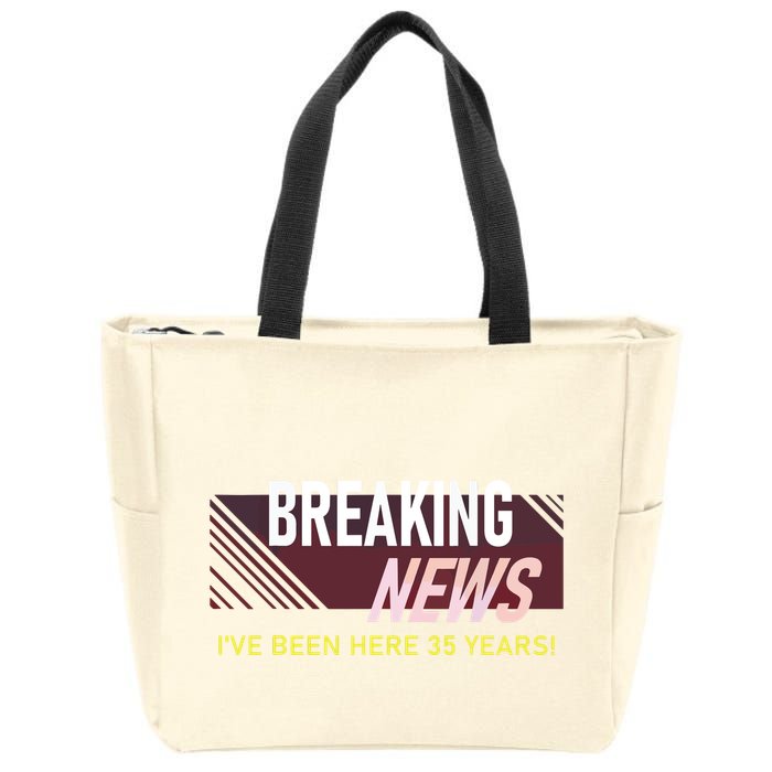 Funny 35 Year Work Anniversary 35th Employee Appreciation Zip Tote Bag