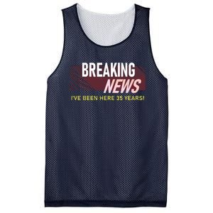 Funny 35 Year Work Anniversary 35th Employee Appreciation Mesh Reversible Basketball Jersey Tank