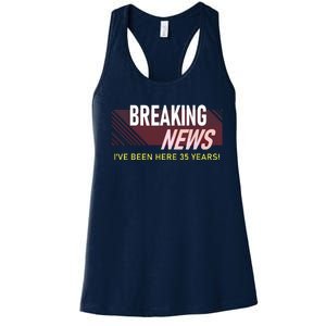 Funny 35 Year Work Anniversary 35th Employee Appreciation Women's Racerback Tank