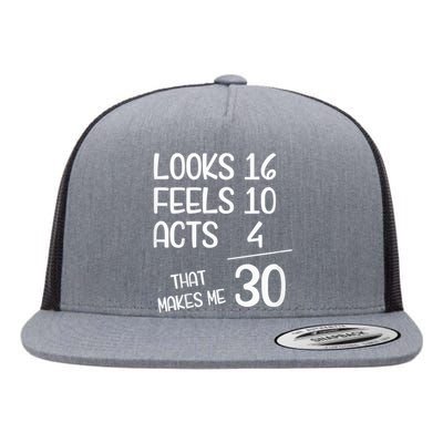 Funny 30 Year Old 30th Birthday Born In 1993 Flat Bill Trucker Hat