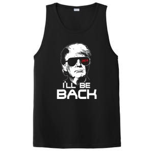 Funny 45 47 Ill Be Back Donald Trump 2024 Take America Back Gift PosiCharge Competitor Tank