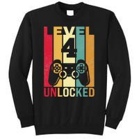 Four 4yr 4 Birthday Son Funny Gamer 4th Years Old Tall Sweatshirt