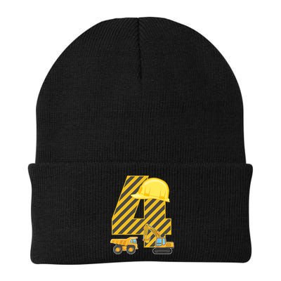 Four 4yr 4th Birthday Construction Outfit Boy 4 Years Old Beanie