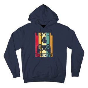 Four 4yr 4 Birthday Boy Son Funny Gamer 4th Years Old Tall Hoodie