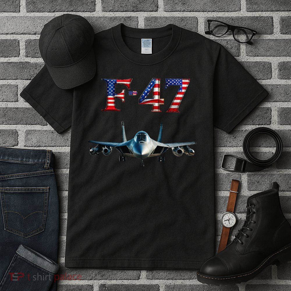 F 47 Aircraft Fighter Jet USA F-47 Fighter Jet Merch Tall T-Shirt