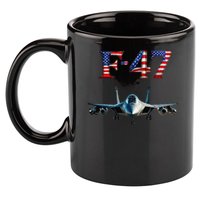 F 47 Aircraft Fighter Jet USA F-47 Fighter Jet Merch 11oz C Handle Ceramic Mug