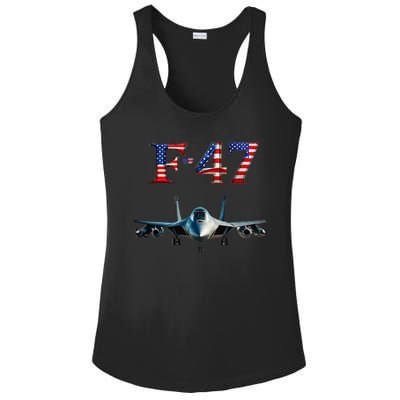 F 47 Aircraft Fighter Jet USA F-47 Fighter Jet Merch Ladies PosiCharge Competitor Racerback Tank