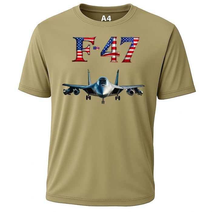 F 47 Aircraft Fighter Jet USA F-47 Fighter Jet Merch Cooling Performance Crew T-Shirt