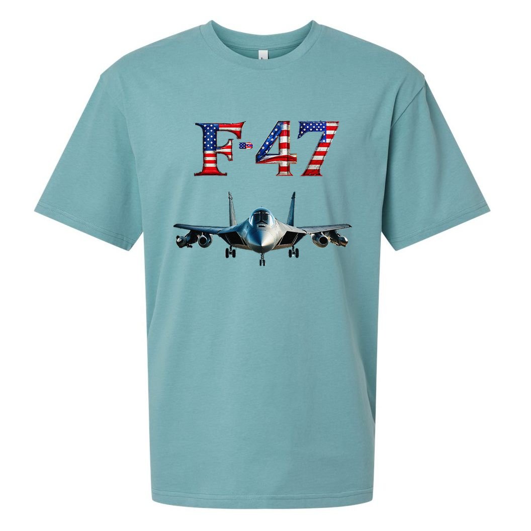 F 47 Aircraft Fighter Jet USA F-47 Fighter Jet Merch Sueded Cloud Jersey T-Shirt