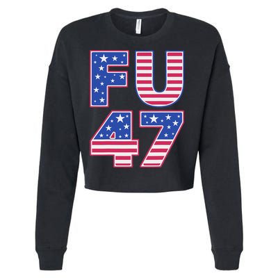 FU 47 Anti Trump Cropped Pullover Crew