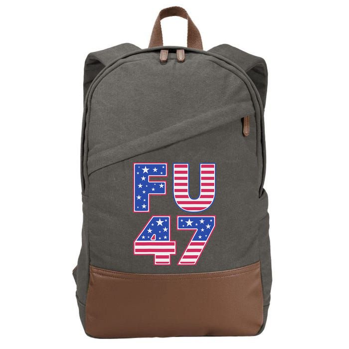 FU 47 Anti Trump Cotton Canvas Backpack